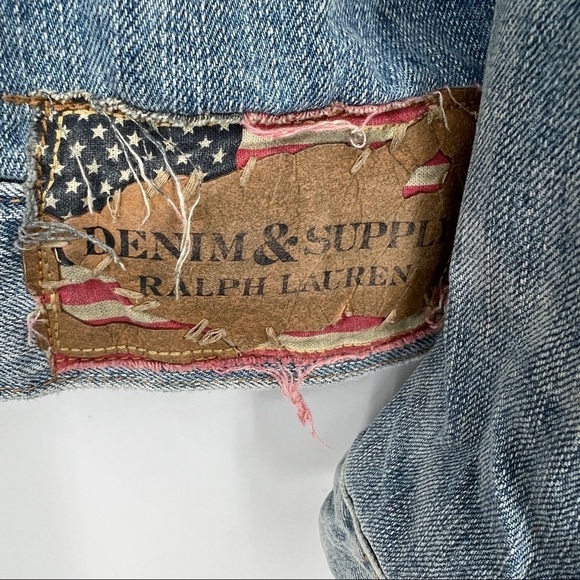 Ralph Lauren Denim & Supply Light Wash Faded Buttondown Collared Denim Jacket - Picture 16 of 16
